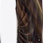 ZARA  NWT Printed tulle mesh fully lined fitted ruched midi dress Photo 9