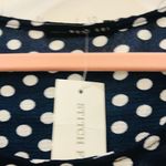Stitch Fix NWT Navy blue/white polka dot West Kei  blouse size small Photo 4