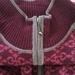 Cabela's Cabela’s Mineral Red Jacquard Zip Up Sweater Large Photo 3