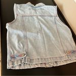 Marithe Francois Girbaud denim jeans and buttondown sleeveless vest SET, sz L/8 Blue Photo 8