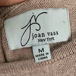Joan Vass  Cashmere Blend Scoop Neck High Low Stocking Stitch Knit Sweater M Photo 3