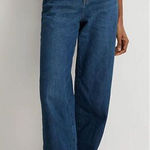 Madewell NEW ‎ Baggy Straight Jeans in Dark Worn Indigo Wash, 28 Photo 0