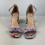 Kelly & Katie  Caital Multicolor Floral Block Raffia Heel Sandals Women 10 EUR 42 Photo 5