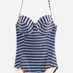 Merona  Swimsuit S One Piece Stripe Vintage Inspired Retro Pinup Girl Vacation Photo 0