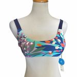 Cupshe NWT Womens Spoety Leaf Full Coverage Bikini Swimsuit Top - Sz M Photo 3