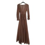 Naked Wardrobe Baltic Born Women's Beige V-neck Long Sleeve Maxi Dress Size Sm. Photo 1
