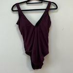 MiracleSuit  One piece Swimsuit‎ Maroon Mesh Shaping Slimming Tummy Control Photo 2