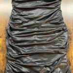 Bebe One Shoulder Croc Bodycon Dress Size M Photo 4
