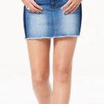 Vervet Flying Monkey Two-Tone Denim‎ Skirt Size 28 Raw Hem EUC Photo 0