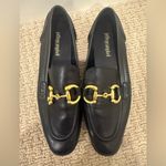 Jeffrey Campbell  Velviteen Bit Loafer in Black‎ Leather Gold Hardware size 7 Photo 4