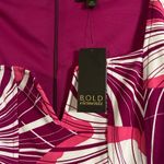 Bold Elements  NWT Pink & Red Floral MIDI Dress 22-24 p2p 39”L 9”Sleeve Photo 6