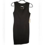 Ivanka Trump NEW  Toggle-neck Ponte Sheath Dress-black Size 8 Photo 2