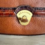 Brahmin  Vintage Evon The Grady Collection Brown Leather Clutch Shoulder Bag Photo 4