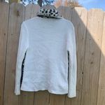 Lisa International Cream Spots Faux Fur Suede Sweater Jacket Sz small zebra Black Photo 6