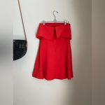 Dee Dee Red Beaded Strapless Mini Dress, Size Small Photo 2