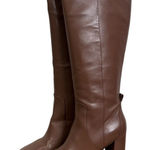 Cole Haan  Chrystie Tall Leather Square Toe Block Heel Knee High Boots Size 6 Photo 0