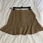 She & Sky Tan suede skirt. Lace up detailing Photo 1