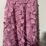 Helsi Florence Strapless Floral Sequin Pink Orchid Dress XS Midi 3D Applique Photo 11