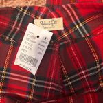 Brandy Melville NWT  John Galt Red Blue Green Plaid High Rise Kim Pants Christmas Photo 2