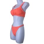 Aeropostale  Neon Ruched Scoop-Neck Bikini Top and Cheeky Bottom size M Photo 6