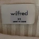 Aritzia Wilfred White Ribbed Knit Sleeveless Square Neck Casual Crop Tank Top XS Photo 2