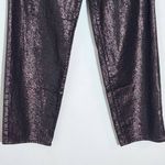 Old Navy  Black Metallic Straight Leg Pants Size 8 Metallic OG Loose Jeans Photo 3