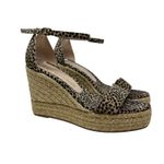 Stuart Weitzman  Floria Wedge Platform Espadrille Sandals Leopard Print‎ US 8.5 Photo 4