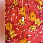 Vintage Hauber Sporting Life Floral Button Front & Back Germany Size 8 Red Photo 8