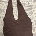 Cotton On Stacey Halter Neck Chocolate Brown Top size S Photo 0