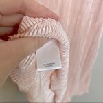 Ann Taylor Vintage  Blush Peach Pink Crinkle Shimmering Pleated Top Blouse Photo 4