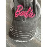 BARBIE Adult Adjustable Hat Cap‎ Gray Embroidered Pink Barbie Logo NWOT Photo 3