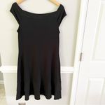 White House | Black Market WHBM Black Flounce Hem Dress Size Medium Photo 6
