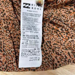 Billabong Easy Street Long Sleeve Blouse Button Front Leopard Print Size Medium Photo 6
