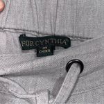 For Cynthia Linen Straight Leg Pants Women Size M Pull On Pocket Neutral Coastal Photo 3