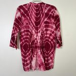 Chico's Tie-Dye Pintuck Peasant Blouse Pleated Button Front 3/4 Sleeve Top Photo 10