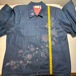 Alfred Dunner Alfred‎ Dunner Plus Size Jacket Stretch Country Denim Embroidered Floral NWOT 16 Photo 5