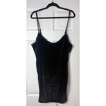 Victoria's Secret Victoria’s Secret Black Velvet Lace Trim Chemise Slip Dress Nightgown XL Photo 3
