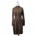 Lands' End Animal Print Long Sleeve Dress Black Photo 1