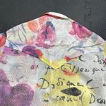 Desigual Embroidered Floral Long Sleeve Roll Tab Shirt Medium Western Rockabilly Photo 6