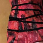 Forever 21 Red and black dress with velvet trim and tie back Photo 3