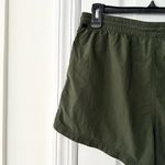 Athleta  Expedition Shorts Green Black Side Stripe Nylon Baggy Shorts 4 Photo 10