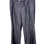 Loft Ann Taylor Petite Wide Leg Denim Work Pants Contrast Stitching CorpCore 10p Photo 0