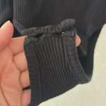 SheIn Ribbed black bodysuit w/ adjustable tie strap bows Photo 3