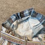 American Eagle  Mom Shorts Striped‎ High Waisted Tie Belt Womens Casual Photo 2