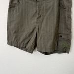 Marmot [] Olive Green Striped Mid Rise Cargo Shorts Outdoor Hiking Cotton Size 8 Photo 6