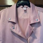 Victoria's Secret Victoria’s Secret Satin Moto Jacket Pink Size Large Cropped Photo 2