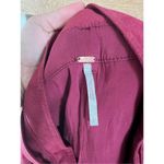 Free People  NWT Womens Burgundy Faux Suede Belted Cropped Pants sz 0 Photo 5