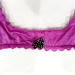 Victoria's Secret NWT  Purple Polka Dot Bow Garter Belt Photo 1