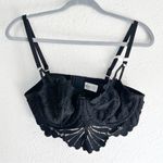 Aerie  Show Off Unlined Lace Bra Black NWT 38D Photo 1