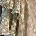 All Saints Cream Lace Blouse with Ruffle Sleeves Photo 3